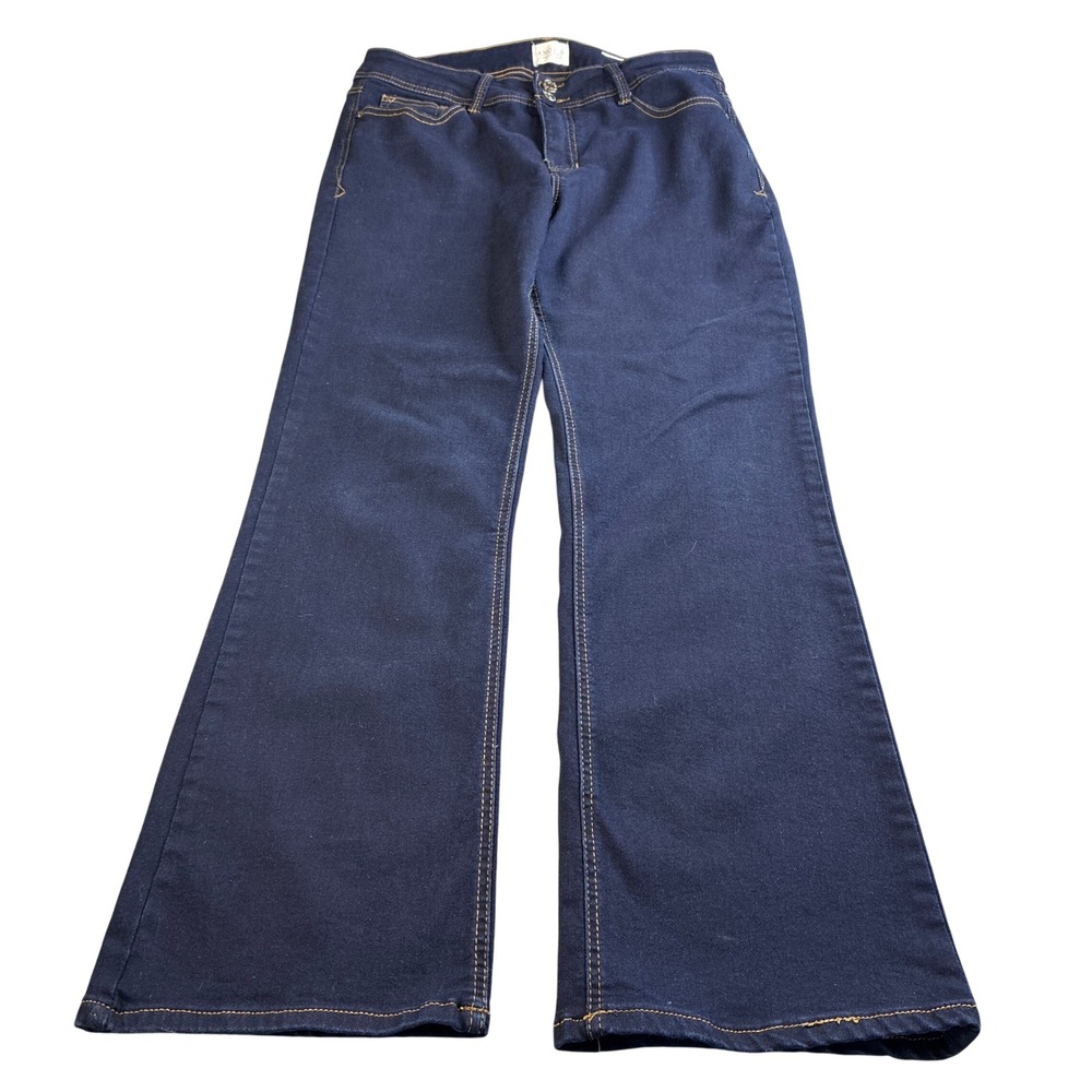 Angels Forever Young Everluxe Curvy Bootcut‎ Jeans Dark Wash Indigo Blue 12/32